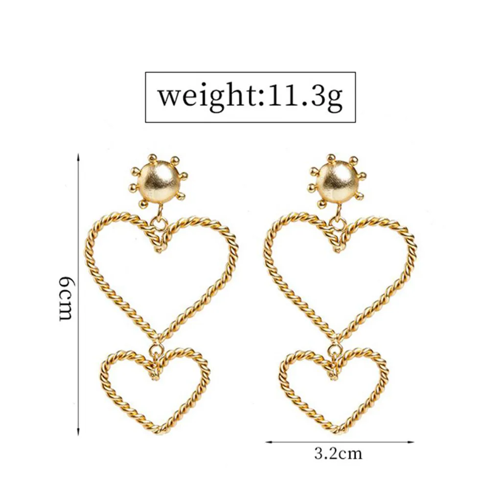 Personality simple metal earrings love twist rope sun ladies jewelry gift birthday celebration skirt 5.16 | Украшения и