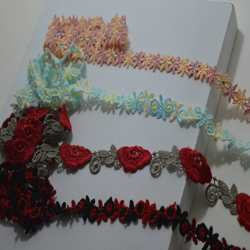 Кружевная ткань с вышивкой растворимая в воде 15 ярдов/стандартная ширина