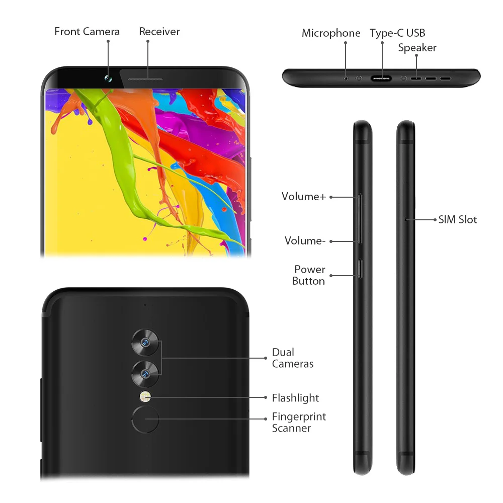 UMIDIGI S2 Lite 4G смартфон 5 99 &quotAndroid 7 0 MTK6750T Octa Core 1 GHz 4 GB Оперативная память 32 ГБ