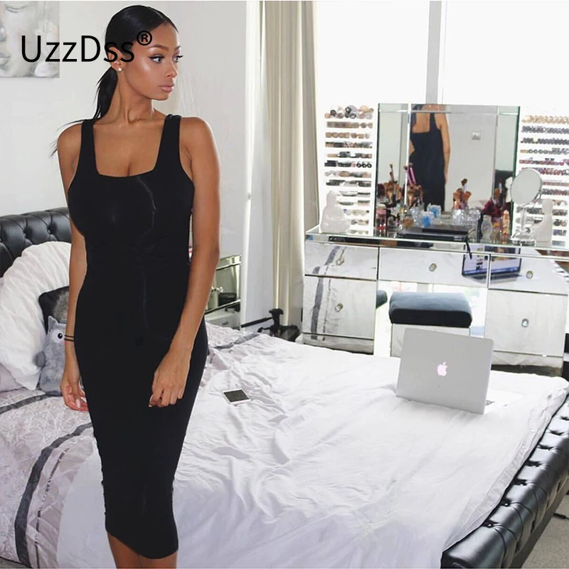Лето 2017 г. Для женщин Сексуальная рукавов Белый Танк Bodycon Платье Criss Cross Смешанный