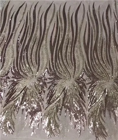 As picture Нигерийские кружевные ткани в sequines платье материал блестка блесток ткань Высокое качество Африканский блесток сетка ткань BZL-12.1925 - Цвет: As picture
