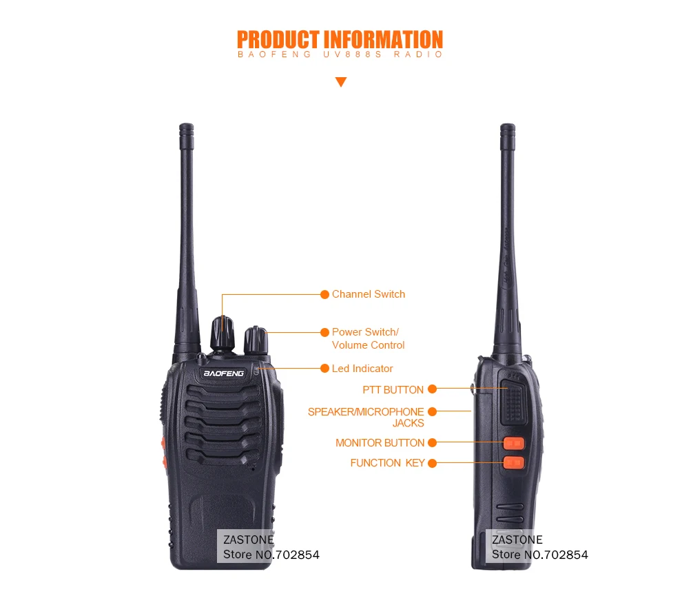 10 шт./лот Baofeng BF-888S Max 5 Вт радиоприемник 16 Ch UHF 400-470NHZ Портативное двухстороннее Радио BF-888S рация радиоприемопередатчик