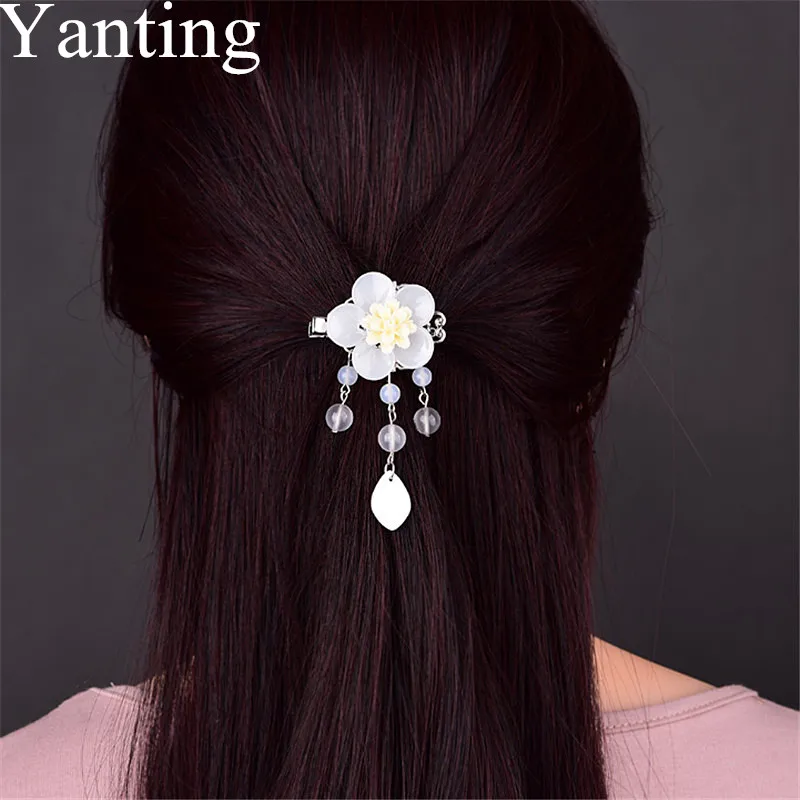 Женские заколки для волос Yanting стеклянные глазурованные цветочные аксессуары