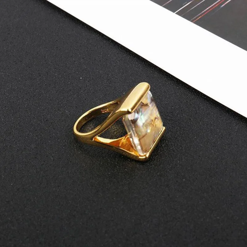 Женские большие кольца JShine из смолы золотого цвета геометрическое акриловое