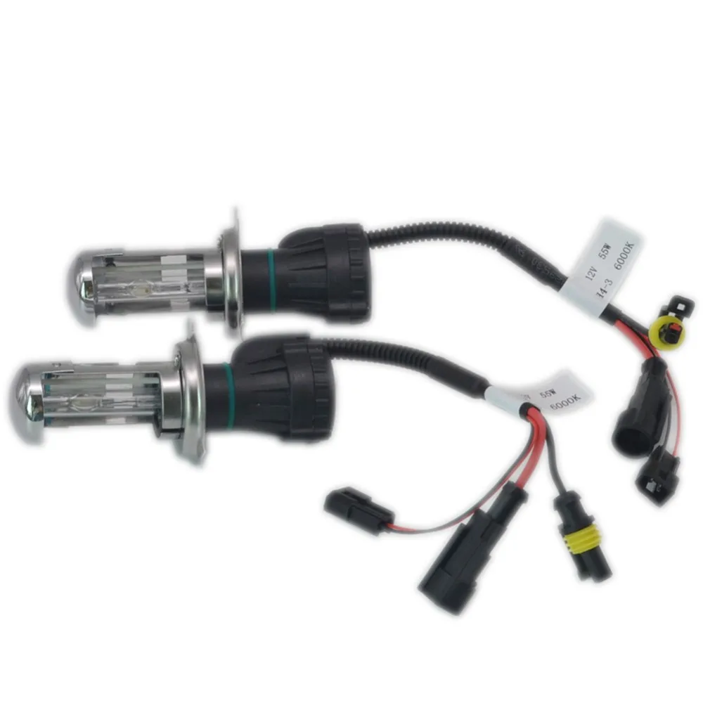Один комплект H4 Xenon HID Kit Bi xenon лампа Высокая Низкая Автомобильная лампочка AC 55W