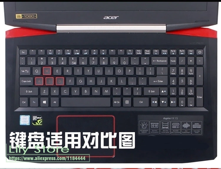 Для 15 6 &quotAcer Aspire Vx Vx5 591G 17 3&quot V17 Vn7 793G Predator Helios 300 Защитная пленка для клавиатуры