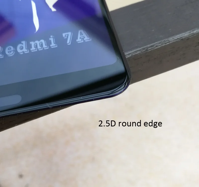 Полный экран Клей закаленное стекло для Xiaomi Redmi 7A 2.5D закругленные олеофобные