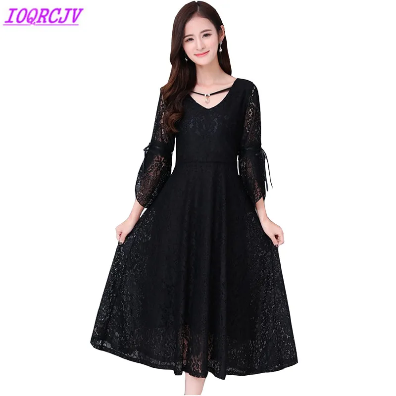 Женское кружевное платье весна лето 2018 новая модель облегающее средней длины с