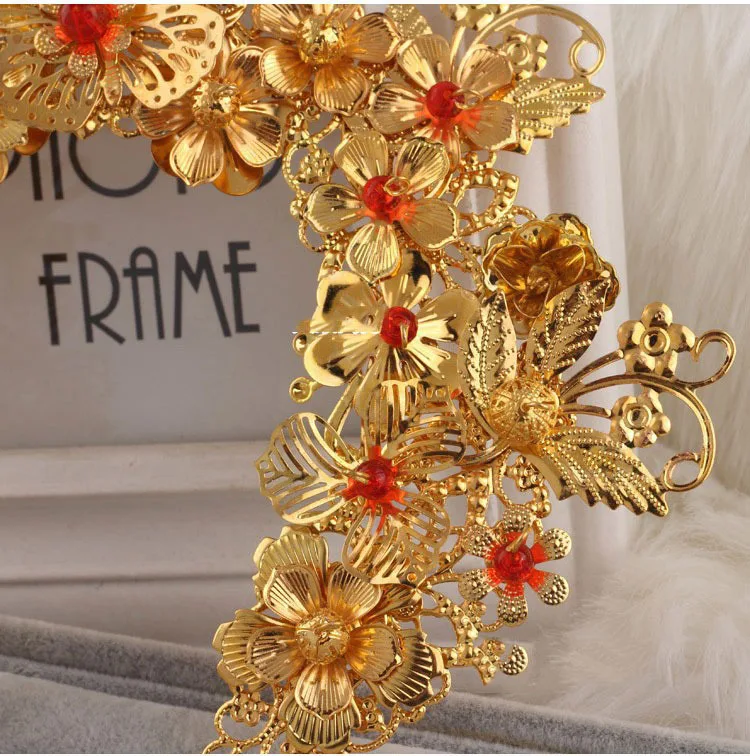 Роскошные китайские винтажные золотые свадебные головные уборы HIMSTORY аксессуары