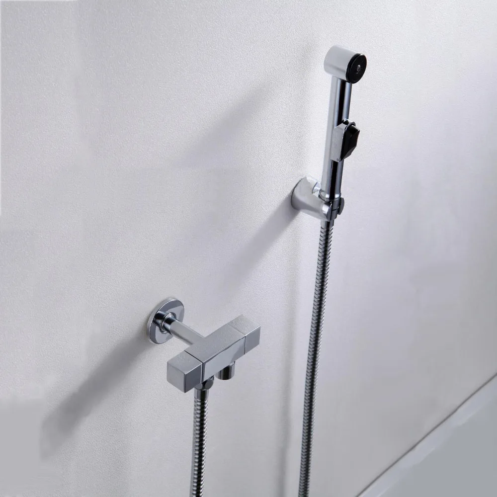 Туалет кран для биде хромированный ручной портативный очиститель мытья воды