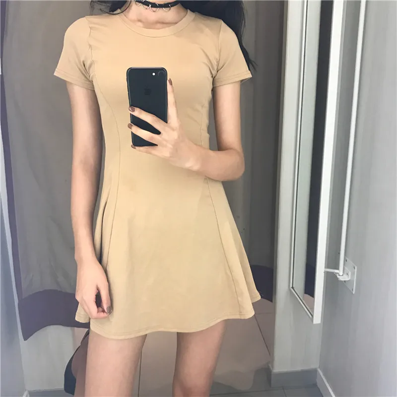 Женское винтажное платье OLOME повседневное элегантное однотонное трапециевидной