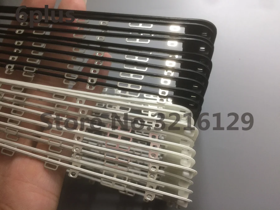 

50pcs/lot hot glue Black/White Front Bezel for iPhone 6 6plus 5.5inch LCD Middle Frame Housing Parts Chrome Screen Holde