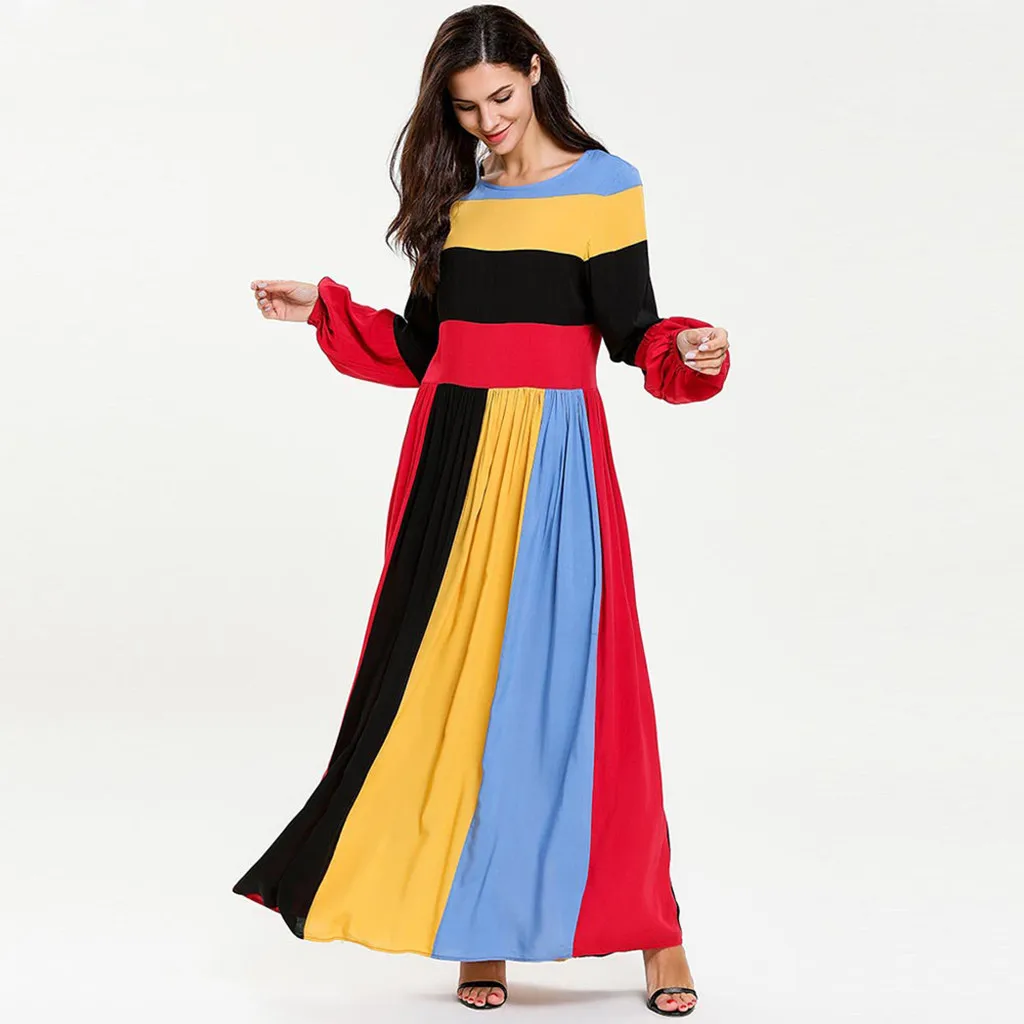 Женская мода мусульманское платье одежда женское 2019 повседневное кафтан из