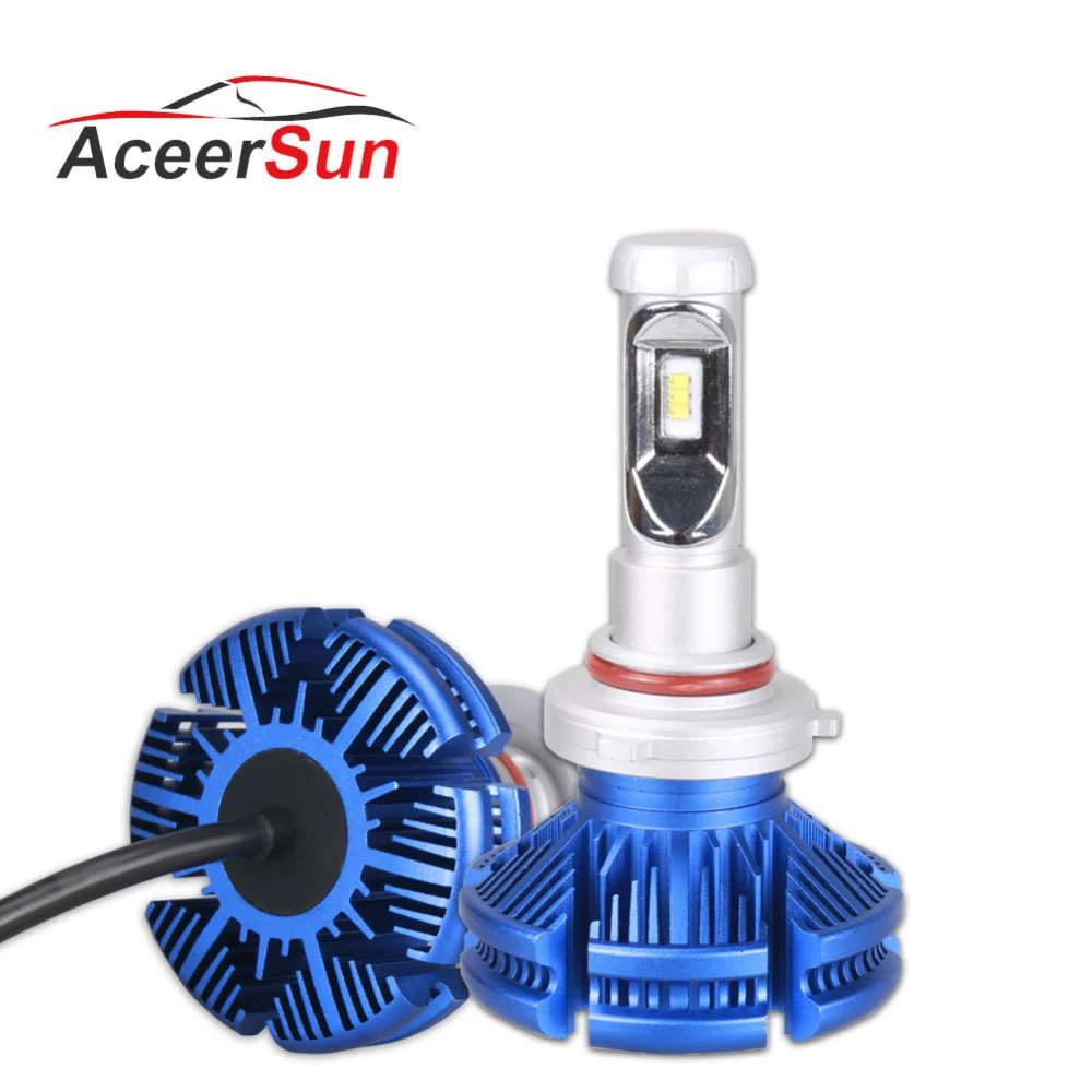 Aceersun H4 H7 светодиодный 6500K 4300K H11 H1 зэс чип 9005 HB3 9006 HB4 9012 H3 12000LM автомобилей головной