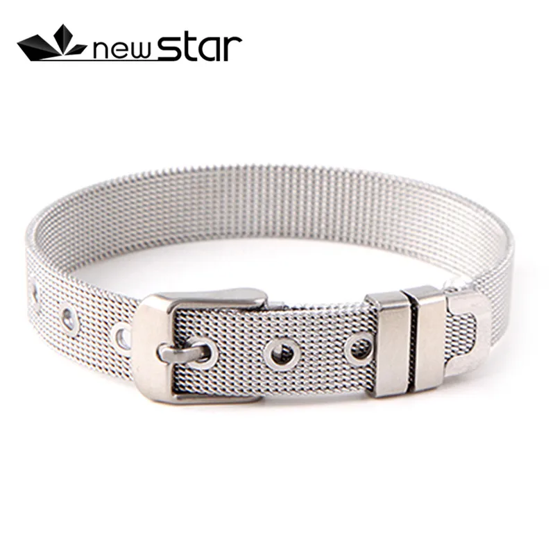 Сердце розовое золото серебро DIY Очаровательный из нержавеющей стали браслет