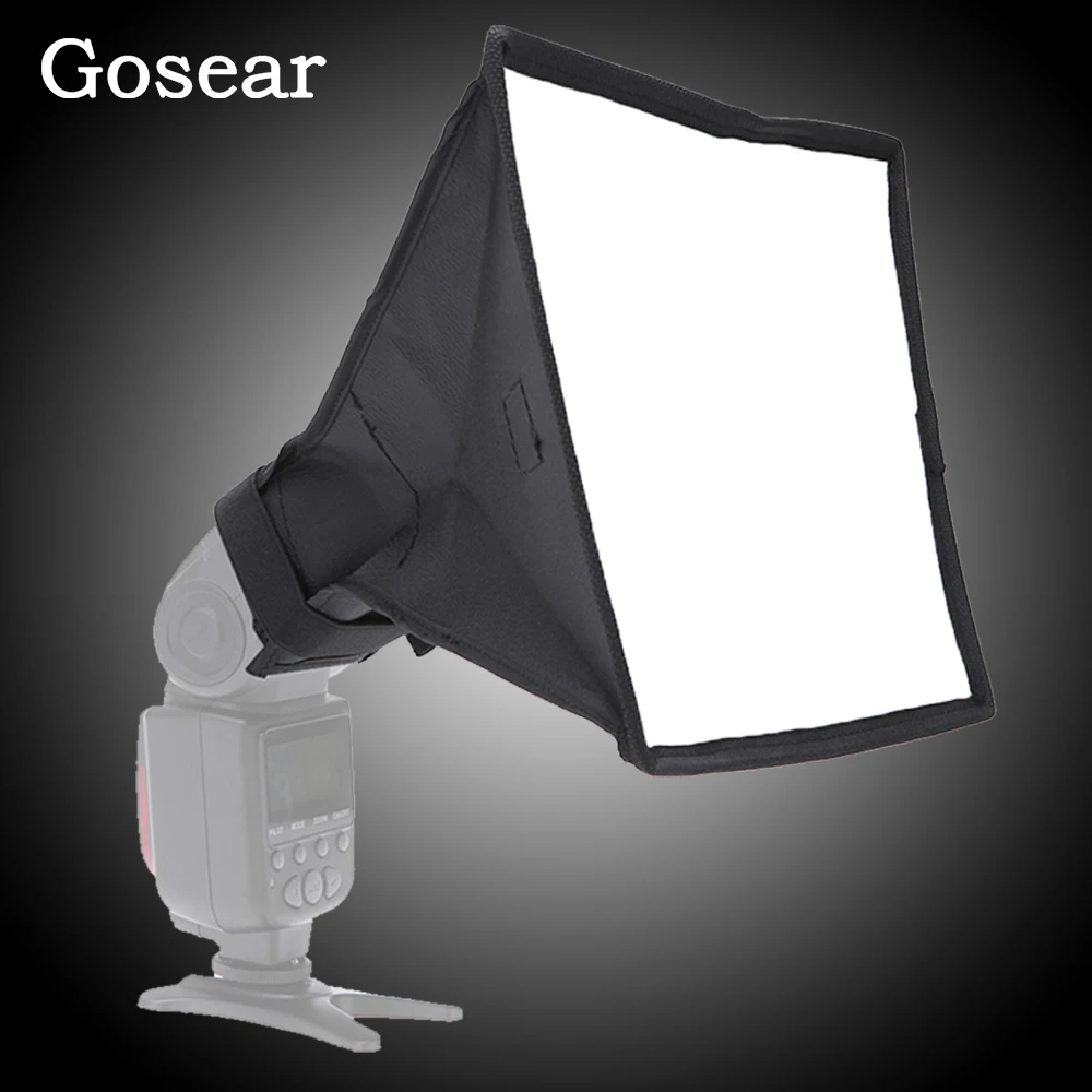 

Gosear 17 x 15cm Foldable Photography Flash Softbox Diffuser Soft Box Boxing for Canon Nikon Sony Pentax DSLR Camera Accessories