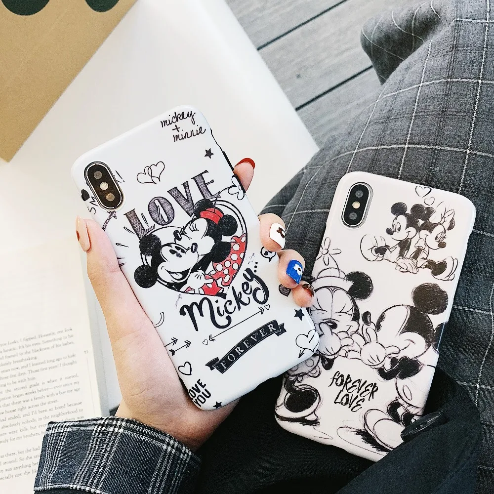 Cartoon Mickey Minnie Couples Silicone Phone Case For iphone XR X XS Max Cases iPhone 6 6S 7 8 Plus Soft Fashion |
