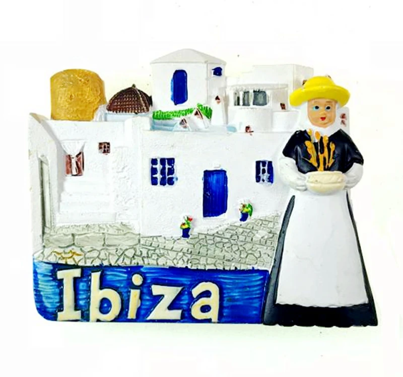 Новинка Лидер продаж 3D магниты на холодильник Испании Ibiza ручной работы