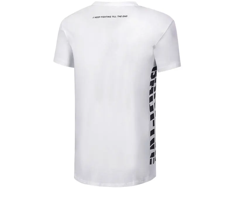 Li-Ning мужские баскетбольные футболки из серии BAD FIVE, свободные спортивные футболки с подкладкой из хлопка, футболки с коротким рукавом AHSP101 MTS3095