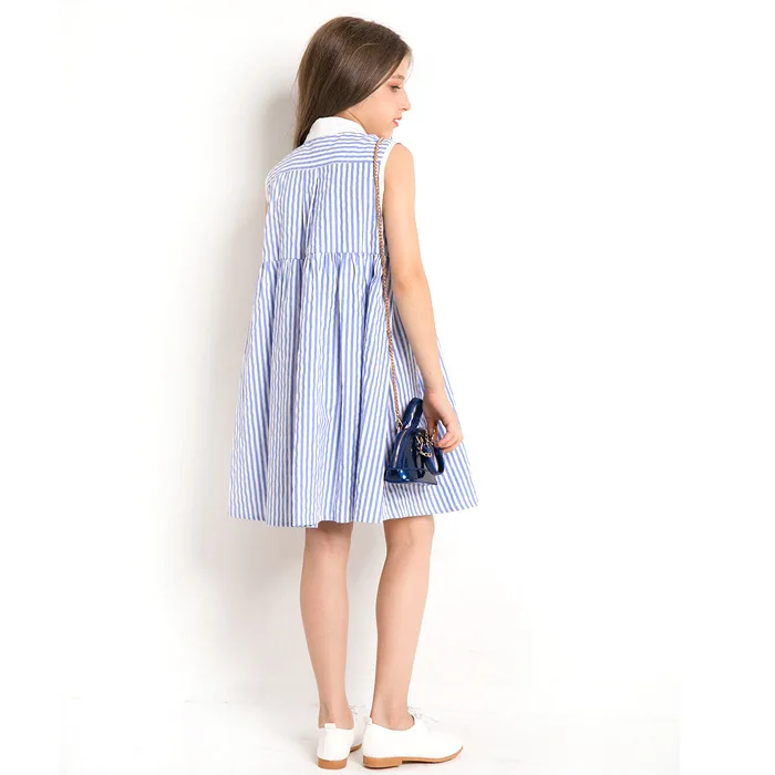Summer Dresses for Girls 11 years 10 12 14 Teenage Girl Clothing Sleeveless Striped Dress girl clothes summer 2018 | Детская одежда и