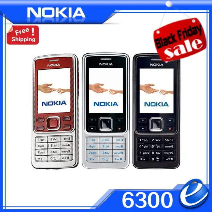 Nokia 6300 разблокированный мобильный телефон трехдиапазонный Многоязычный поддержка Арабский Русский клавиатура
