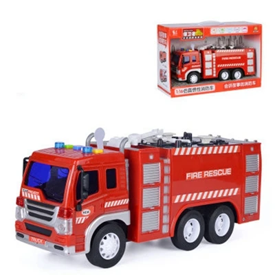Красный 1:16 игрушка «пожарная машина» инерционная машина пожарная машина музыкальная большая игрушка для мальчика модель автомобиля - Цвет: Красный