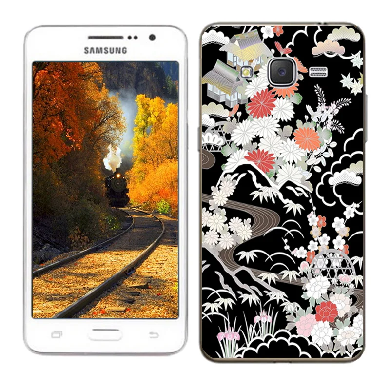 Чехол для Samsung Galaxy Grand Prime G530 Обложка чехлы 5 0 дюймов блестящий рисунок G 530 задняя