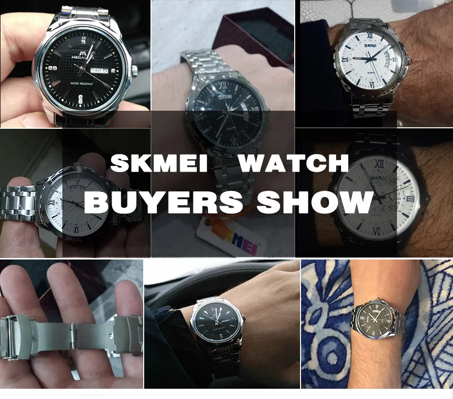 SKMEI Роскошные Лидирующий бренд мужские наручные часы Мужские кварцевые часы с календарем время 30 м водонепроницаемые спортивные часы Relogio Masculino 9069