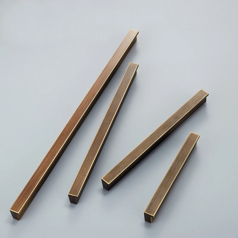 2 шт. золотые скрытые ручки шкафа латунные кухонные для выдвижных ящиков