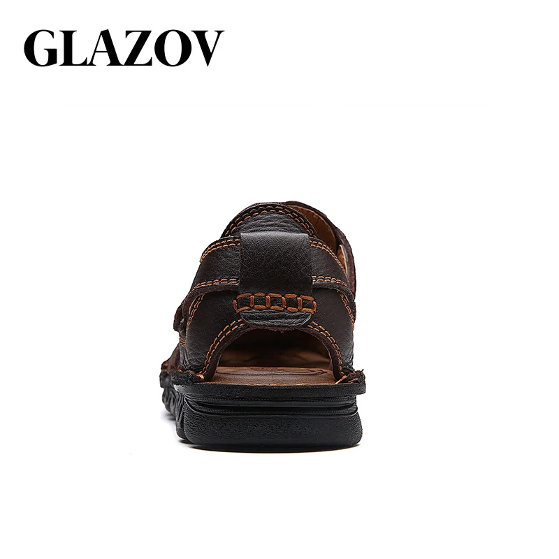 Мужские сандалии GLAZOV из натуральной кожи дышащая обувь в рыбацком стиле ретро