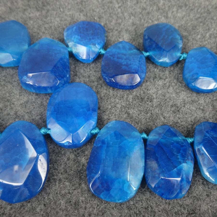 Подвеска из драгоценных камней 15 5 дюйма синего цвета полированная-камень