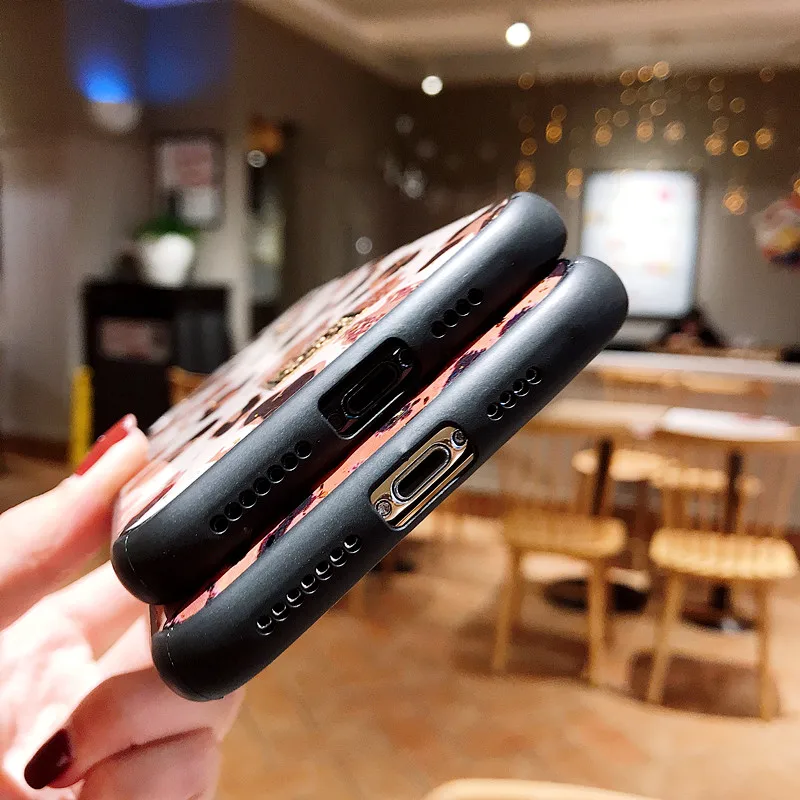 Для iphone 8 чехол для X funda iohone 7 Модный Леопардовый блеск Чехол 6 6s плюс XR XS MAX |