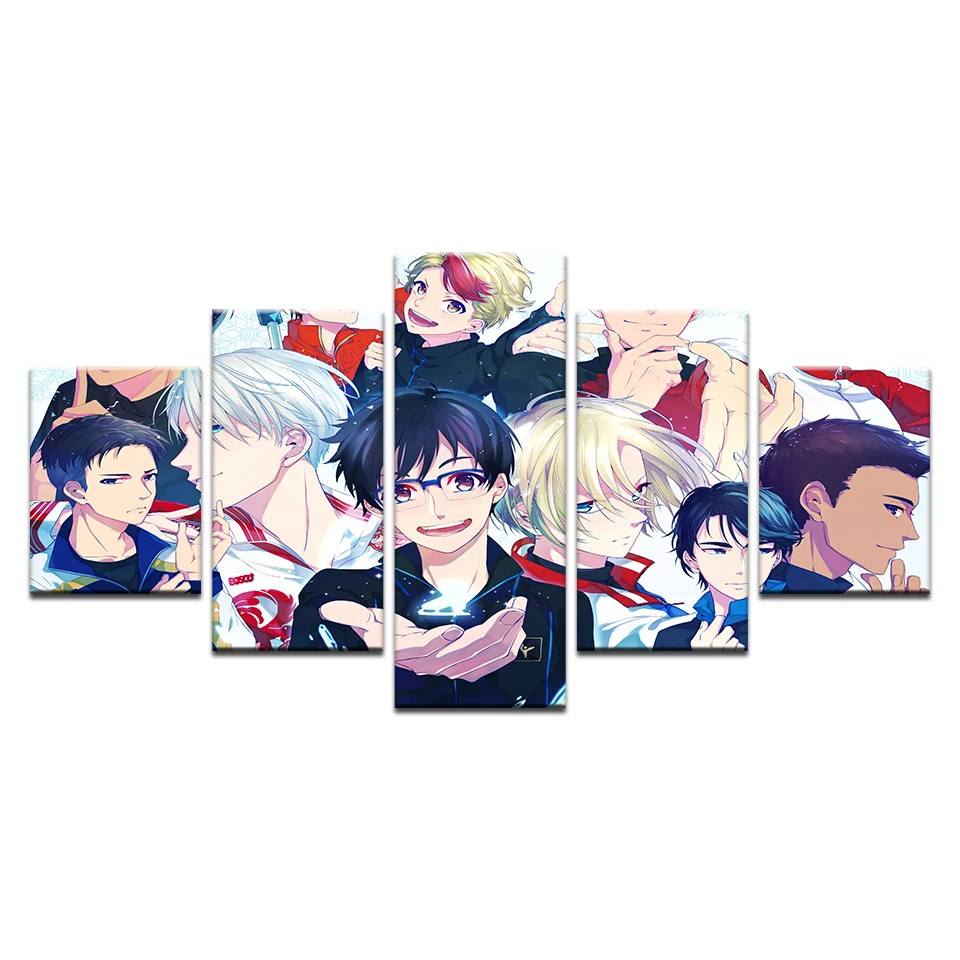 Модульная картина Yuri On Ice из аниме на холсте Художественная печать Постер