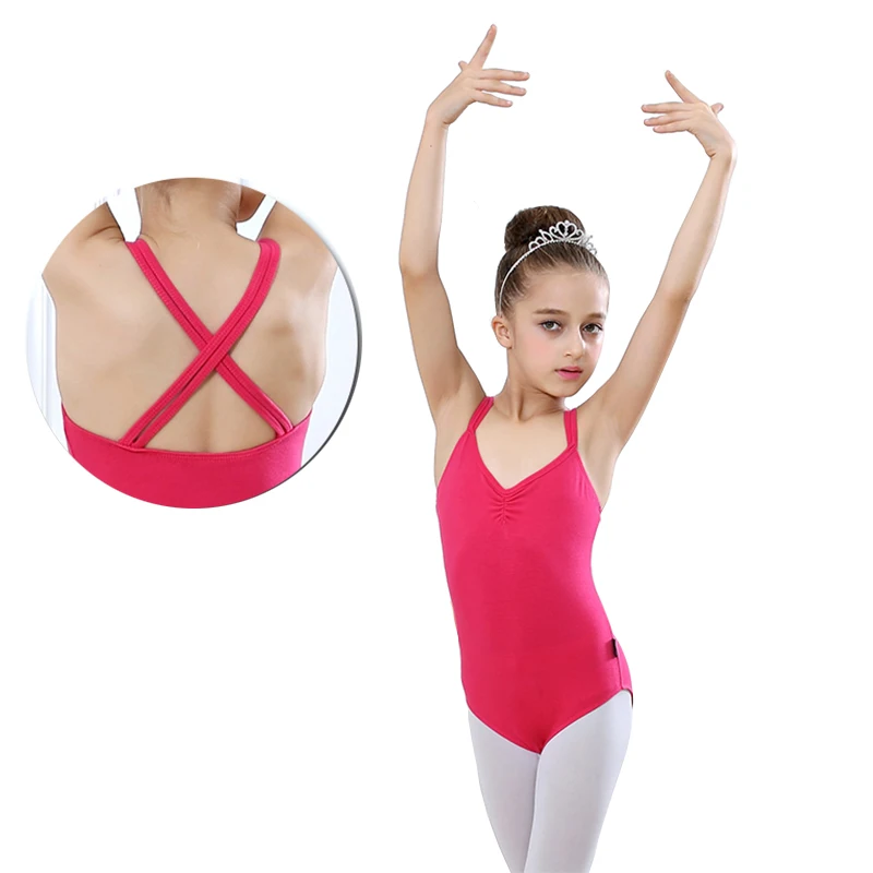 Фиолетовое розовое черное синее балетное трико для девочек хлопковое боди на