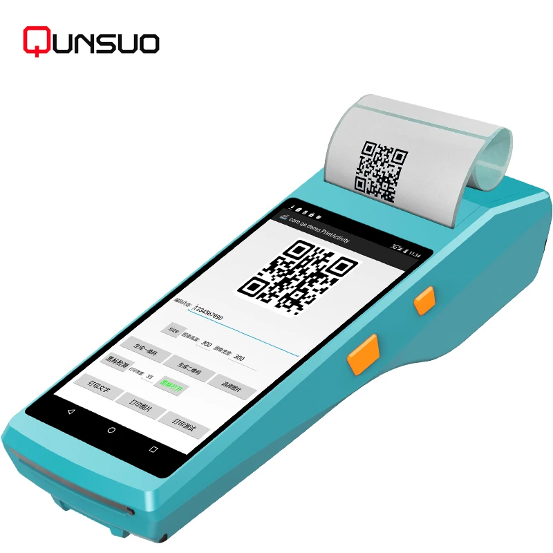Большой экран оплаты pos терминал android PDA с этикеткой принтера|Сканеры| |