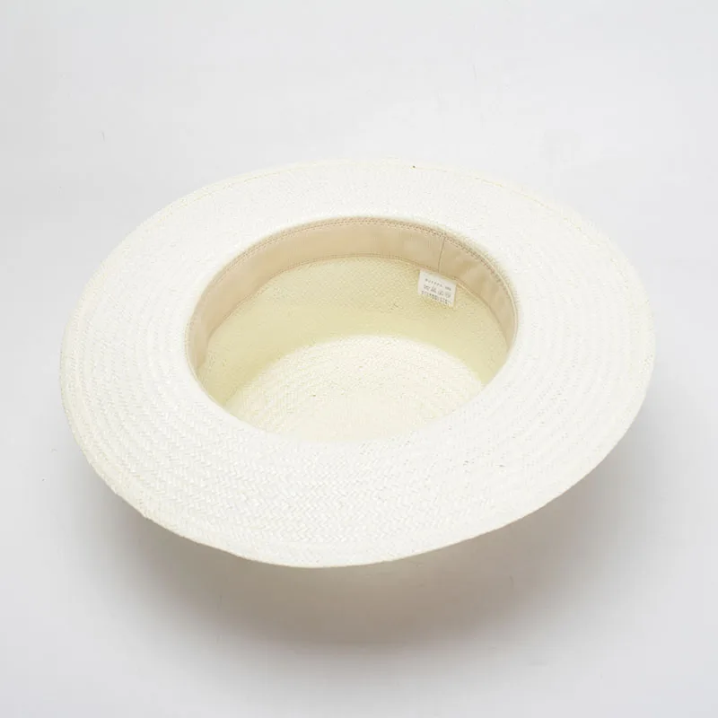 ROSELUOSI Для женщин белая летняя шляпа с красной лентой лук узел 2018 Новая мода Flat Top