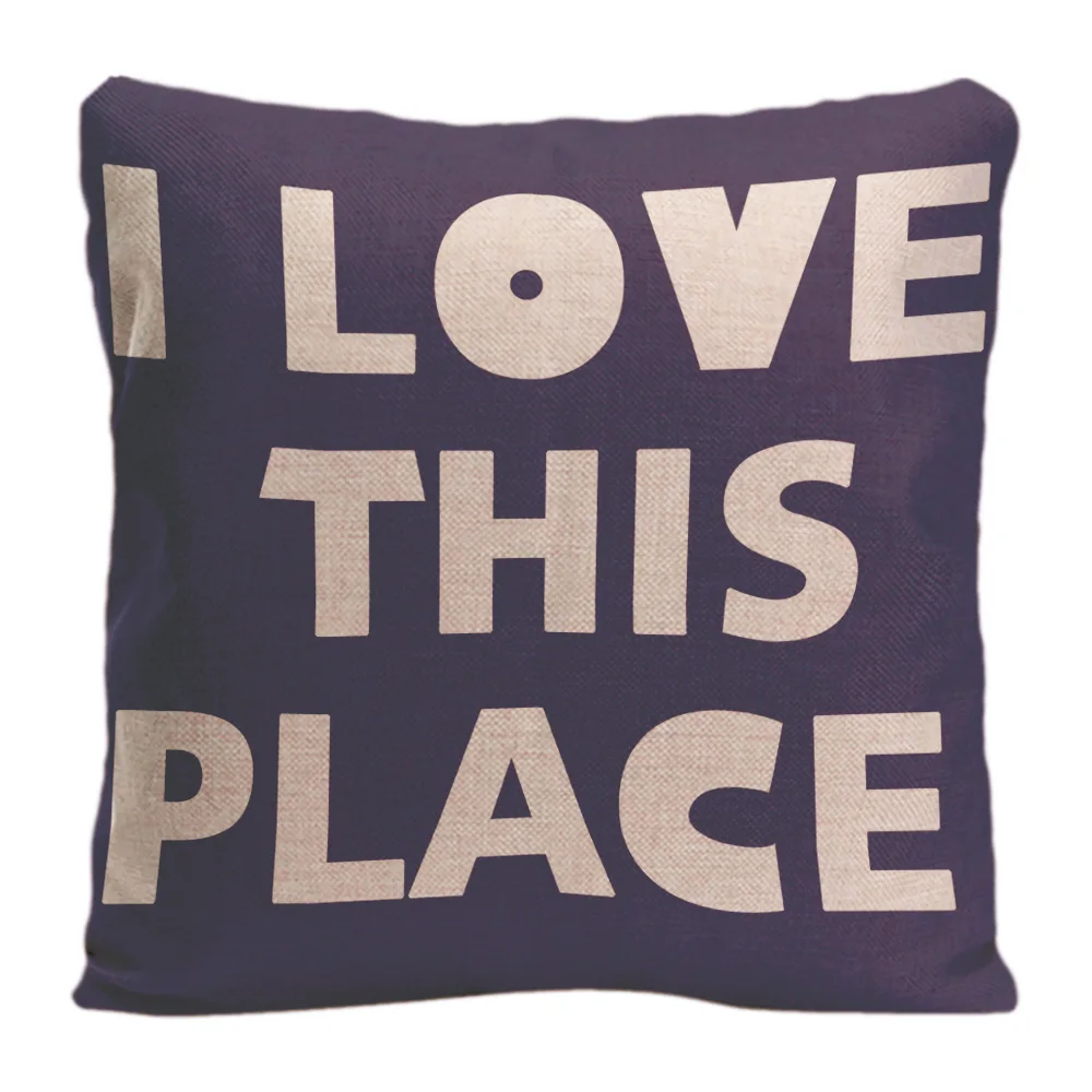 Симпатичный чехол для подушки с забавным дизайном я люблю это место хлопковая