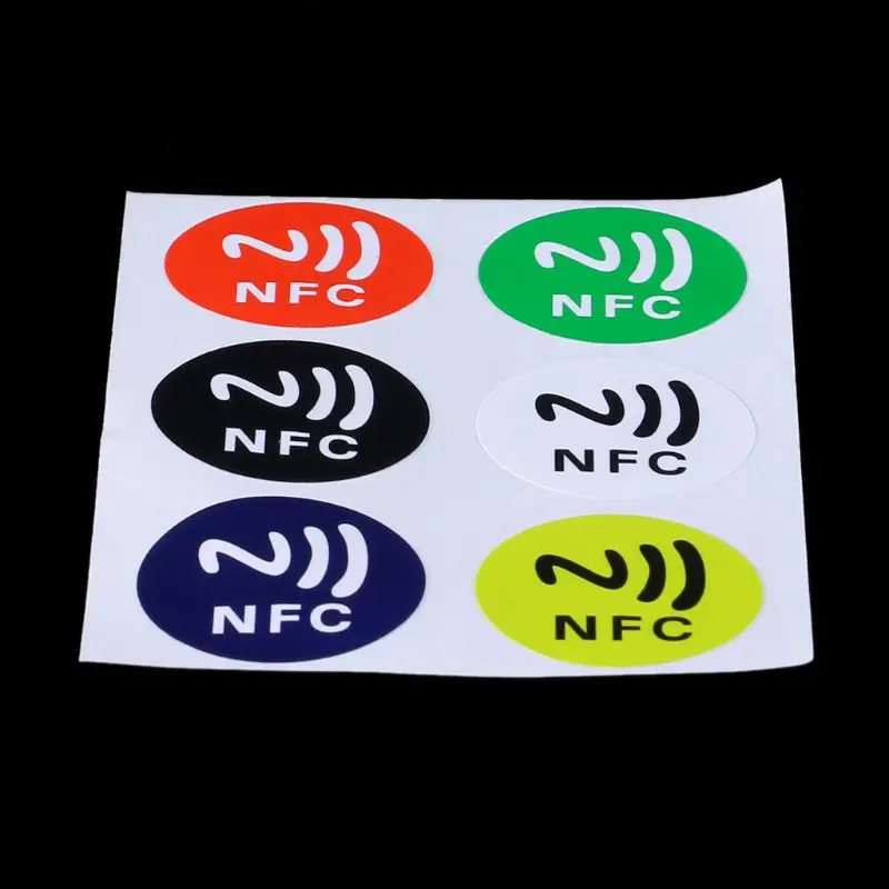 Водонепроницаемые наклейки NFC из ПЭТ материала умный клей Ntag213 для всех телефонов