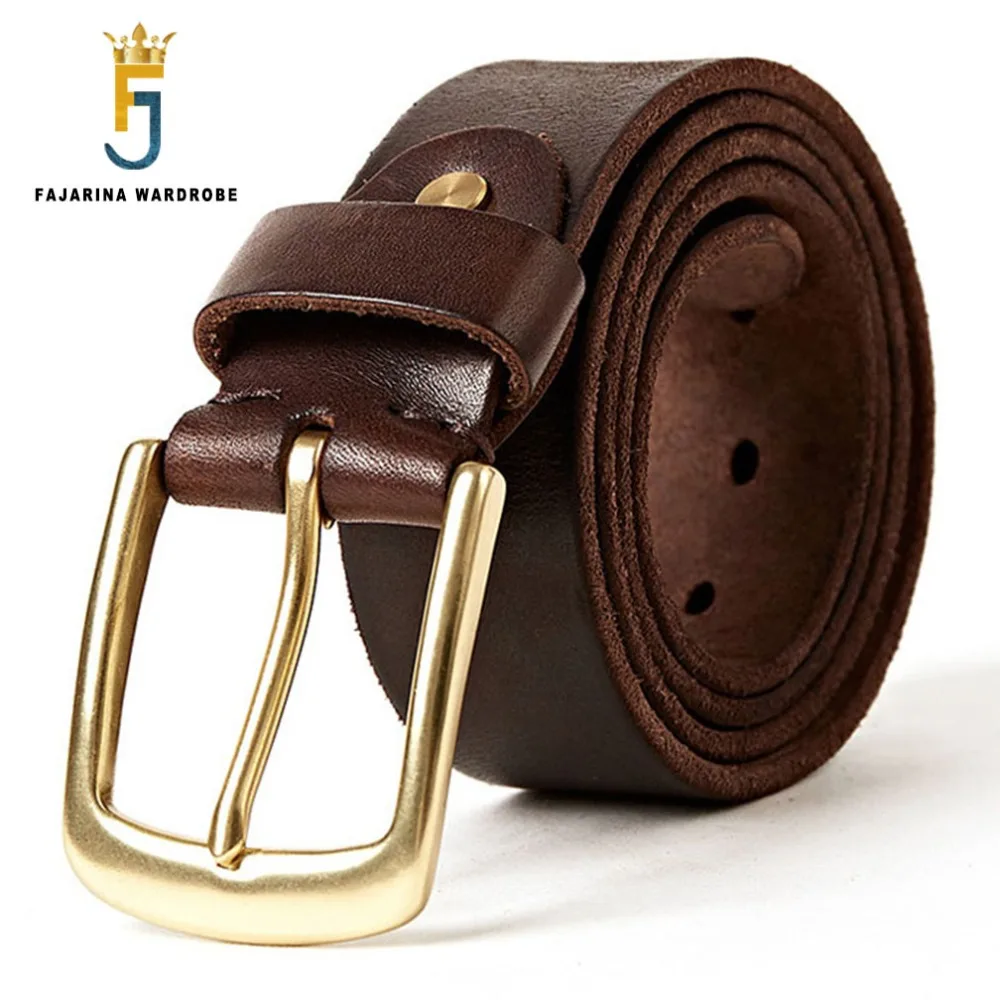 FAJARINA качественные Ретро стиль мужские Роскошные повседневные из чистой коровьей