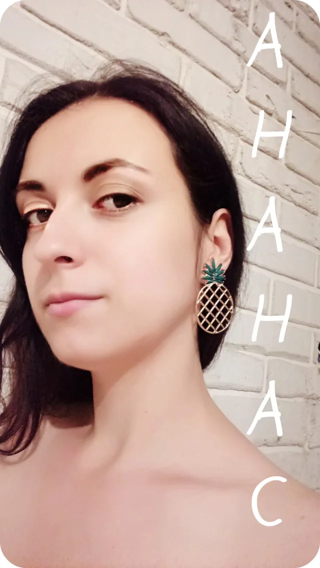 Comiya серьги-гвоздики, цинковый сплав, акриловая мозаика, ананас, фрукт, аксессуары, серьга Brincos Brinco Femme, модное ювелирное изделие