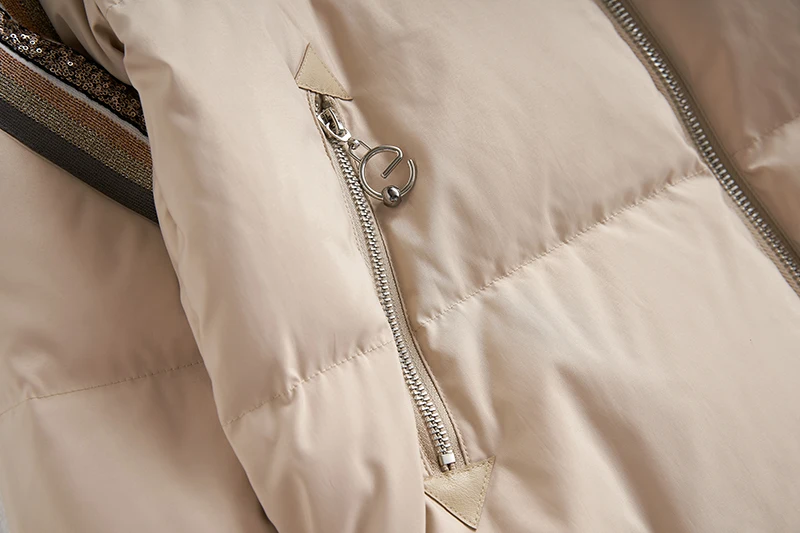 Расшитые блестками пуховые пальто с бусинами женское большое натуральное меховое пальто с воротником на утином пуху с вышивкой красное плотное теплое пальто распродажа wq2467