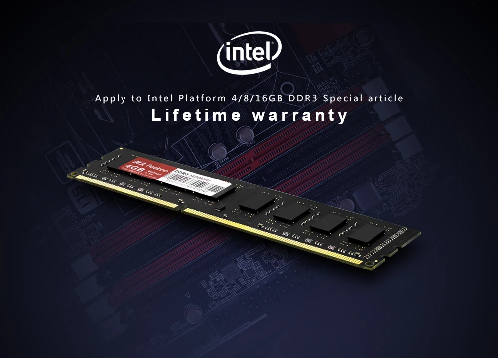 Eeinno оперативная память DDR3 4 ГБ/8 ГБ частота 1600 МГц 11-11-11-28 Тип интерфейса 240pin пожизненная гарантия Одиночная настольная Память ram s