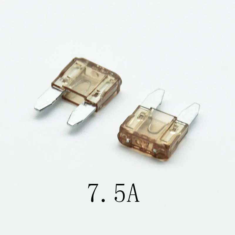 20 шт. мини предохранитель из цинкового сплава и пластика 5A 7.5A 10A 15A 20A 25 30A комплект