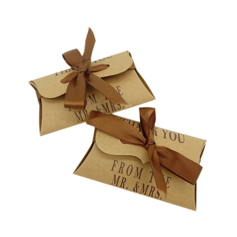 10 шт./лот романтическая крафт бумага конфетный подарок маленькая коробка для