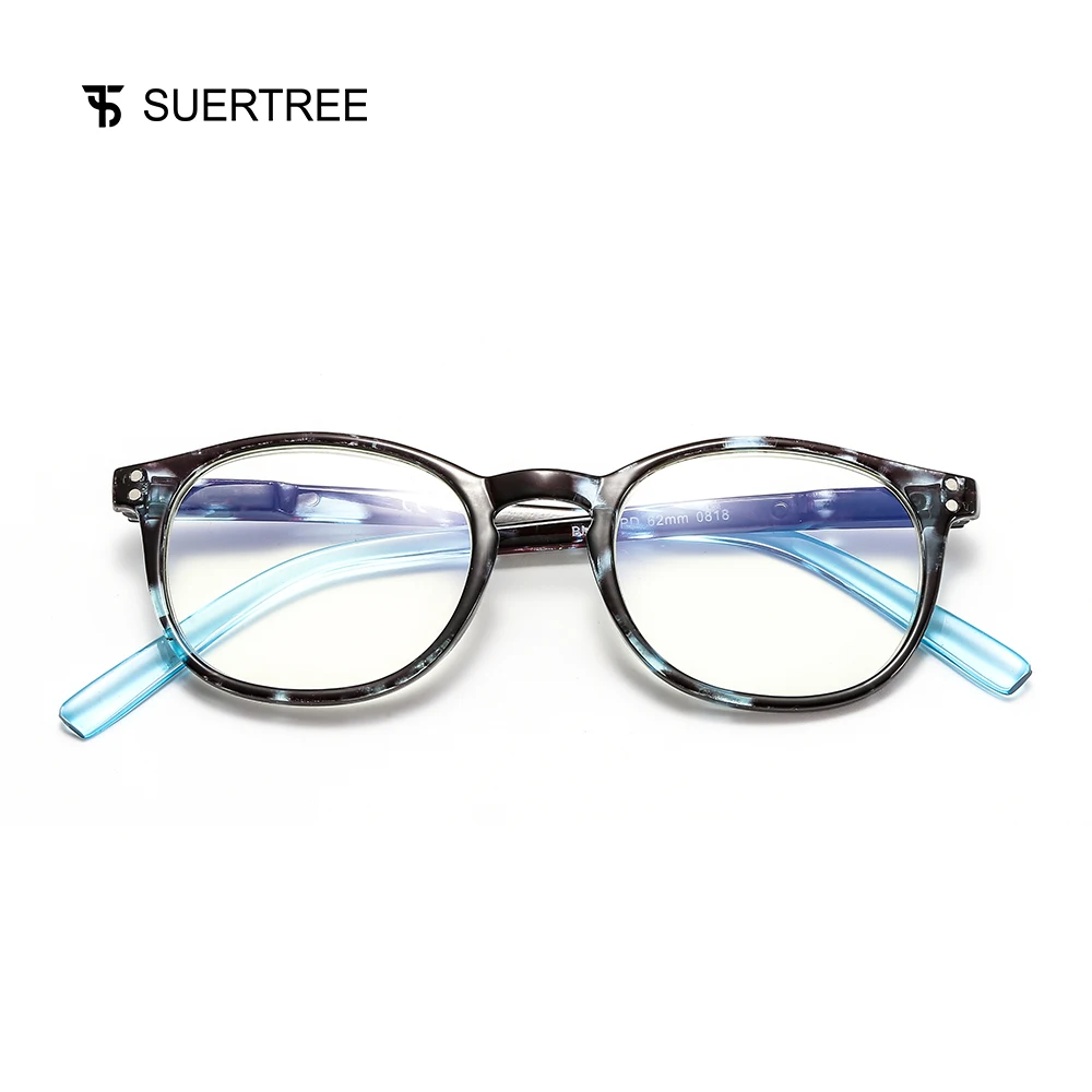SUERTREE очки для чтения женщин и мужчин модные компьютерные синие Черепаховые рамки