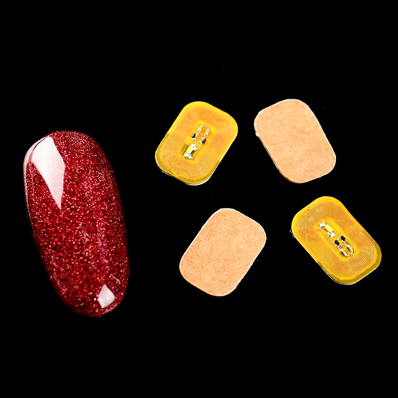 Четыре лилии 2 пары/компл. NFC наклейки для ногтевого дизайна самодельные