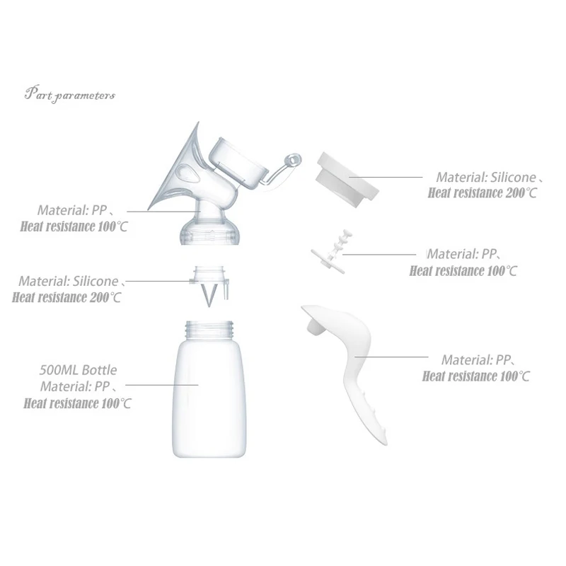 Молокоотсос ручной с бутылочкой для кормления 150 мл|baby eczema products|baby safety productsbaby safe