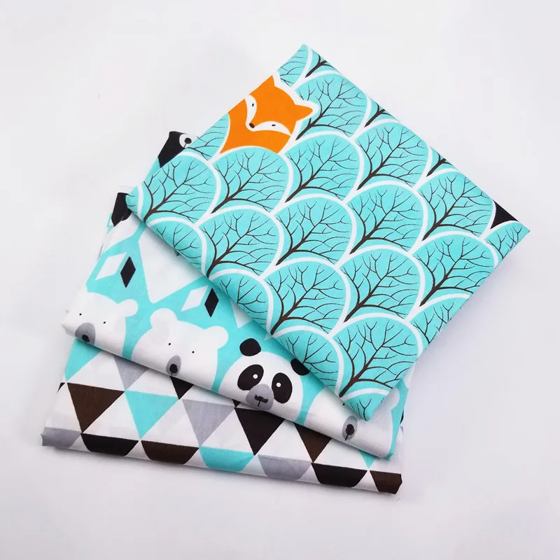 

Meter Blue Series Bear 100% cotton Twill Fabric for DIY Sewing Quilting Fat Quarters Material For Baby&Child