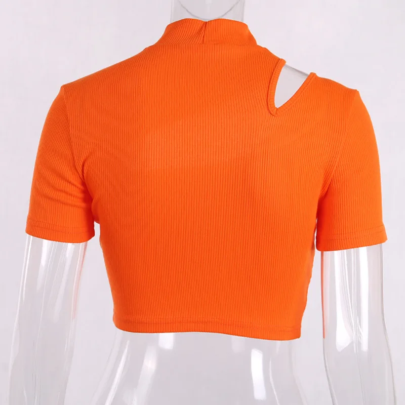 Женская футболка с вырезами летний укороченный топ модная одежда бесплатная