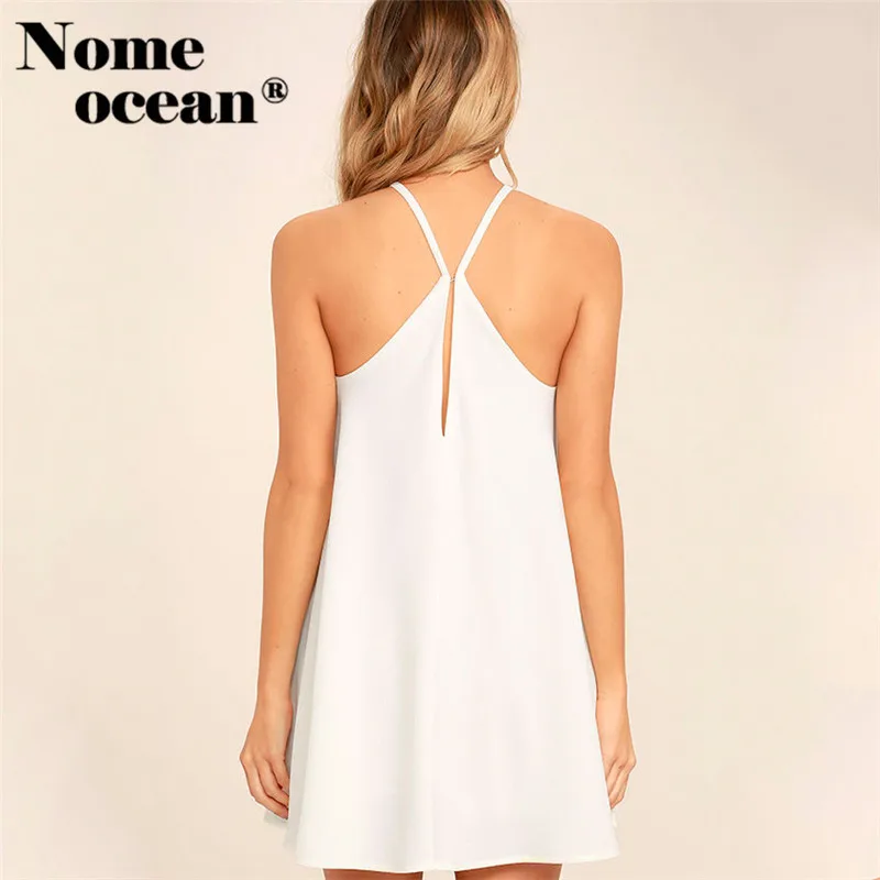 Высококачественное черно белое цельнокроеное платье 2018 Летнее мини на